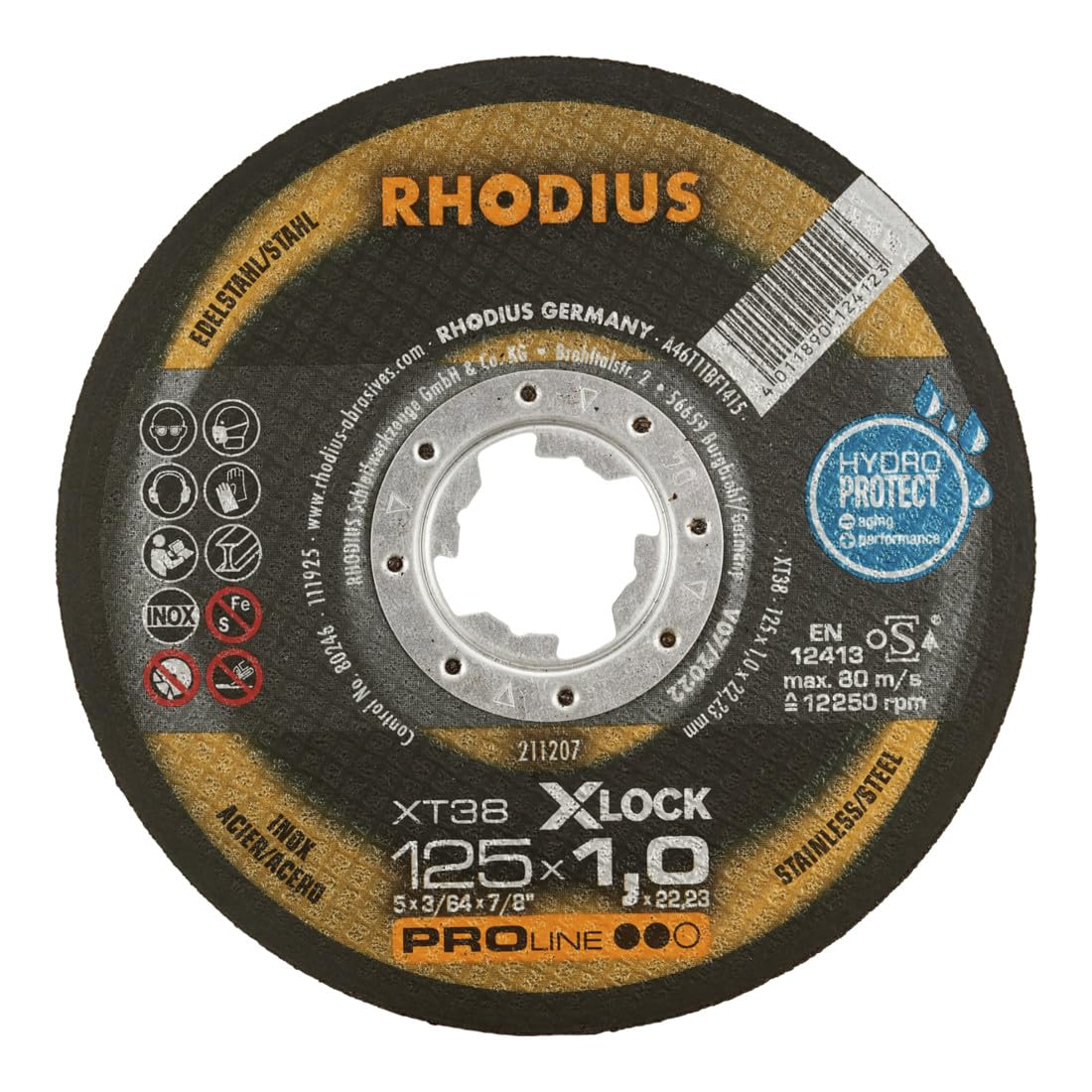 RHODIUS PROline XT38 X-LOCK Extradünne Trennscheibe 125 x 1,5 x 22,23 mm 25 Stk