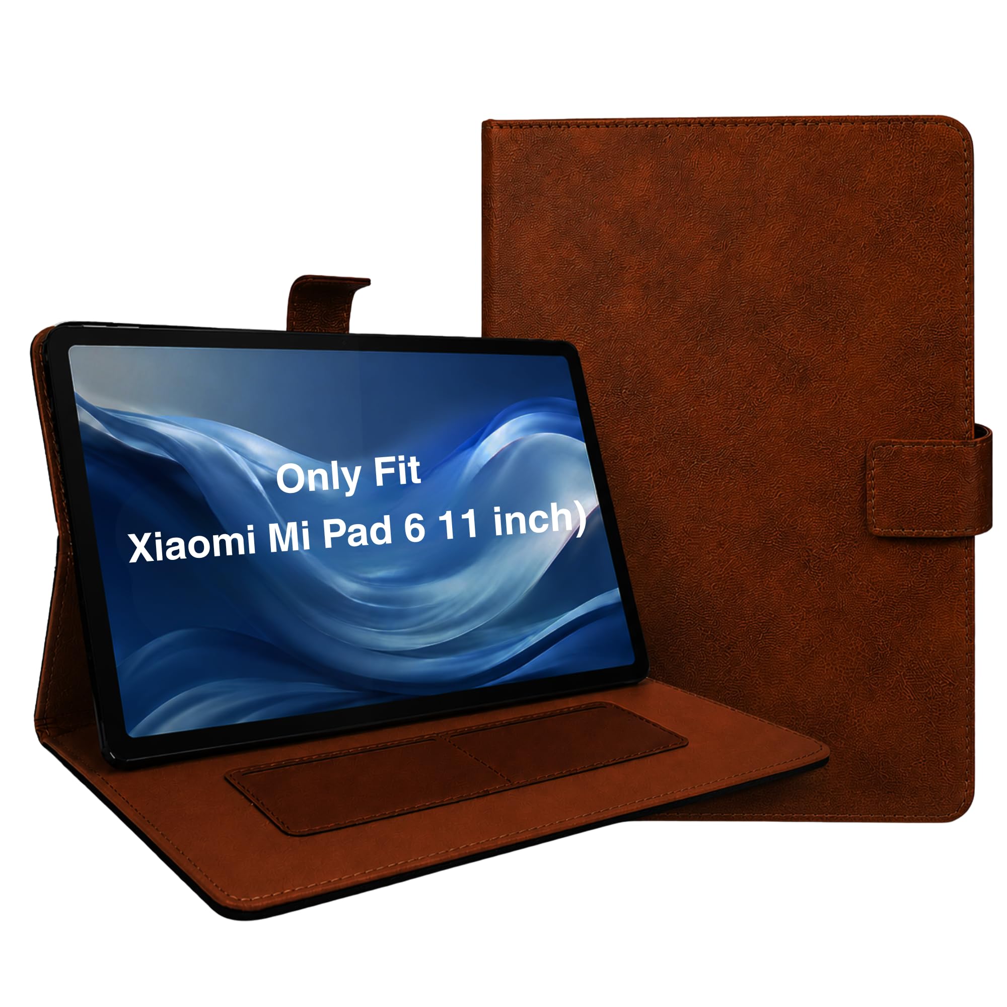 M Cart for Xiaomi Mi Pad 6 (11 inch) Flip Cover | Leather Finish | Shockproof Back Cover Case for Xiaomi Mi Pad 6 (11 inch) (Light Brown)-image-34