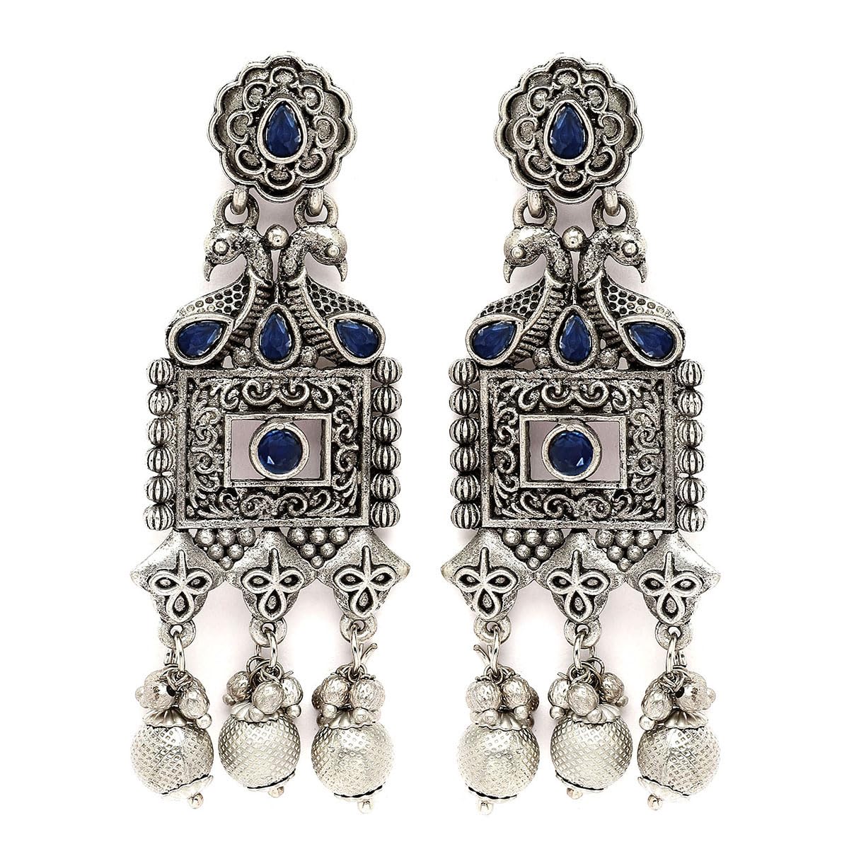 See full amazon price history chart for Karatcart Oxidised Silver Blue Kundan Studded Drop Earrings for Women Karatcart Oxidised Silver Blue Kundan Studded Drop Earrings for Women (B0CFXL44CC) Amazon Price History, Amazon Price Tracker