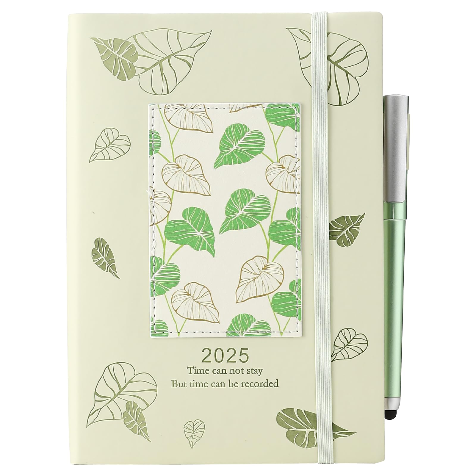 Mljtoyo Agenda 2025, formato A5, una pagina al giorno, con copertina morbida, organizer giornaliero con penna, adesivi, produttività, agenda giornaliera A5, con linguetta mensile, fasce elastiche, 3