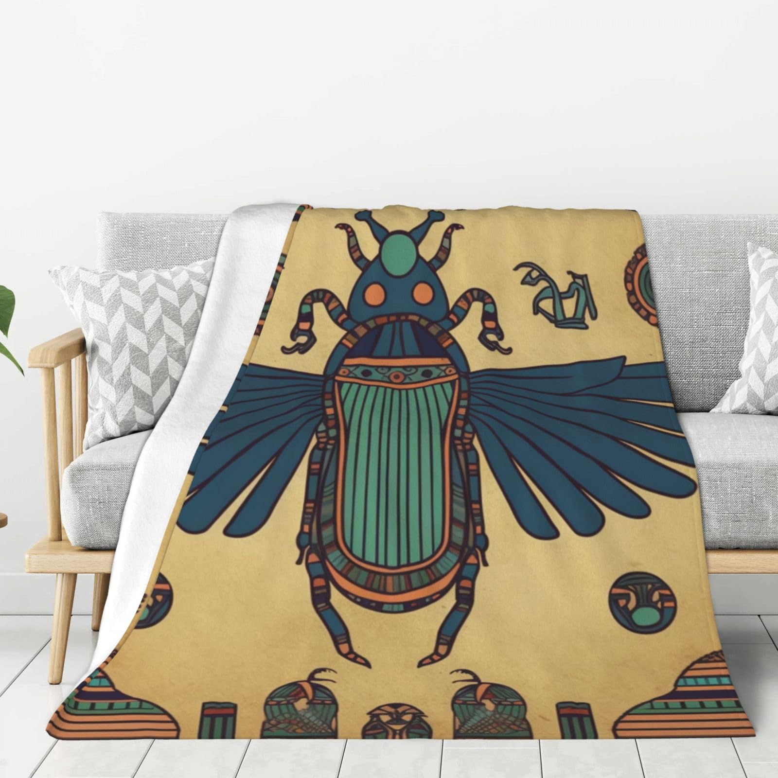 Couverture chaude en peluche scarabée idée cadeau maison lit canapé