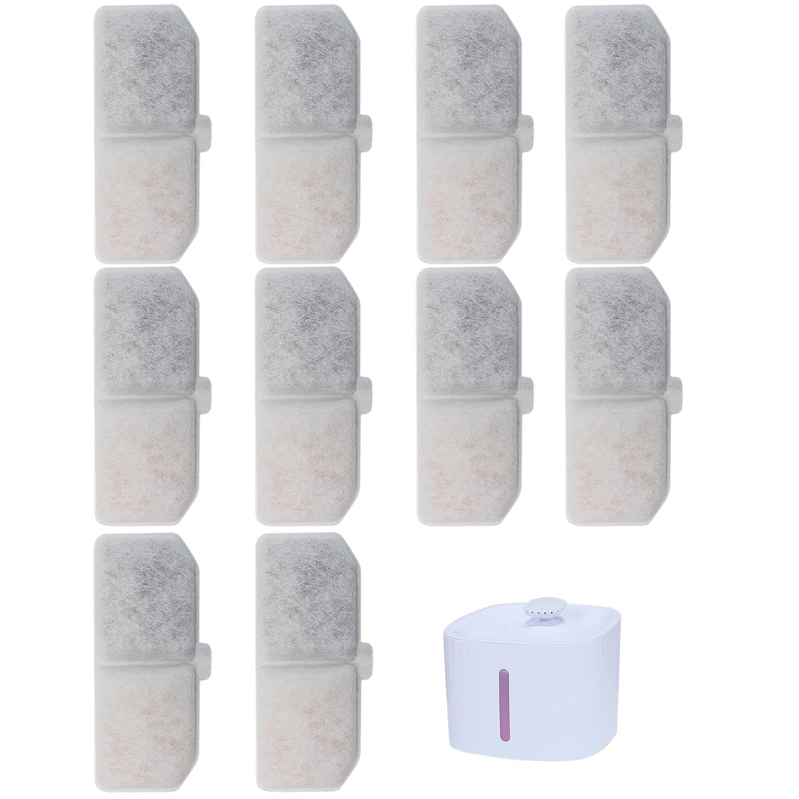 Repuesto de filtro de fuente para mascotas, filtros de fuente de agua de carbón activado para gatos, repuesto de filtros de fuente de agua para gatos, filtros de fuente de agua fáciles de aplicar,