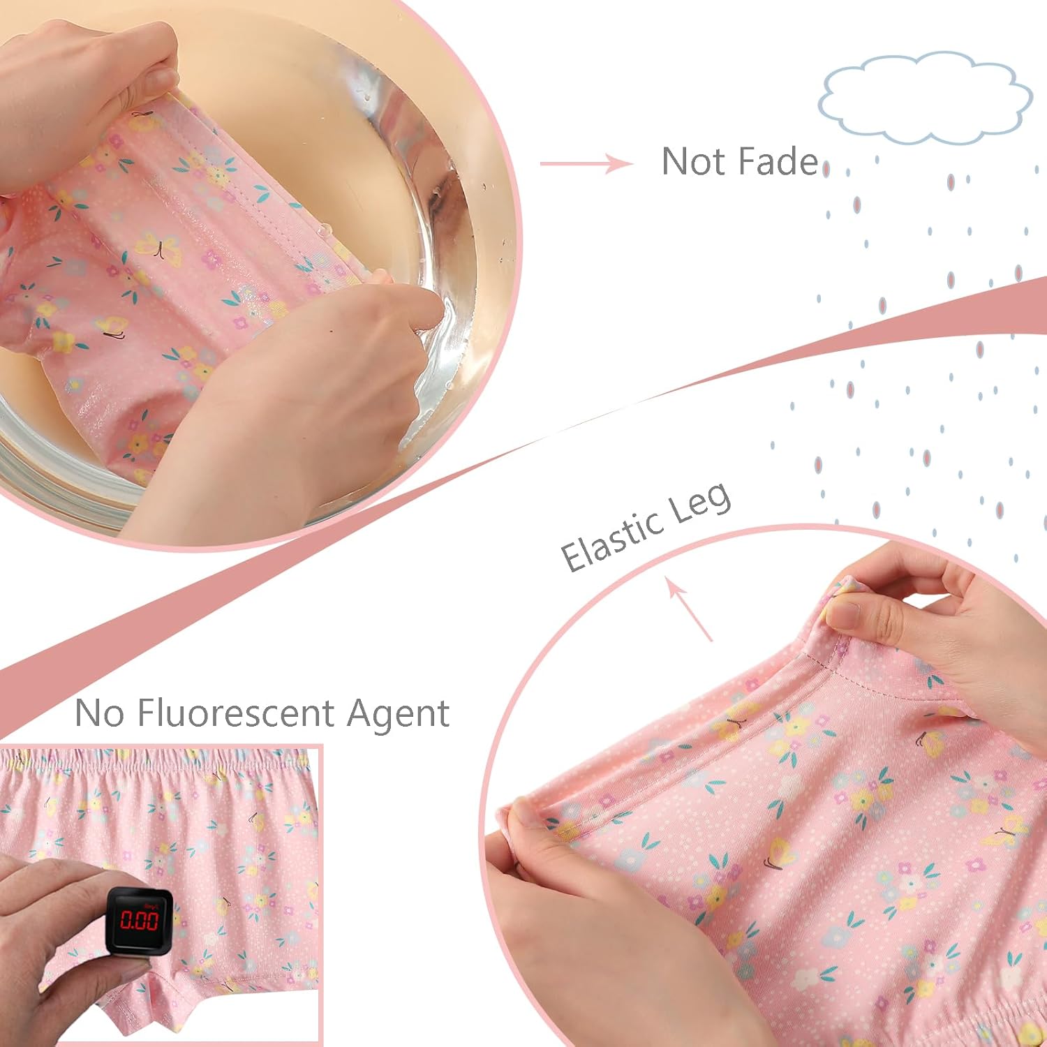 Anktry Kids 12 Pack Soft Comfort Cotton Knickers Underwear Little Girls Assorted Boyshort Panties 2-12 Yrs - Image 5