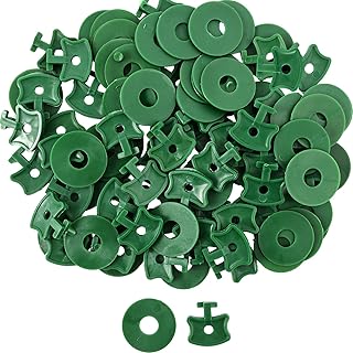 AOVNA 100 PCS Greenhouse Twist Clips Shading Fixing Twist Clips for Securing Insulation Bubble Netting to Aluminium Greenhouse, 50PCS Clips+50PCS Washer