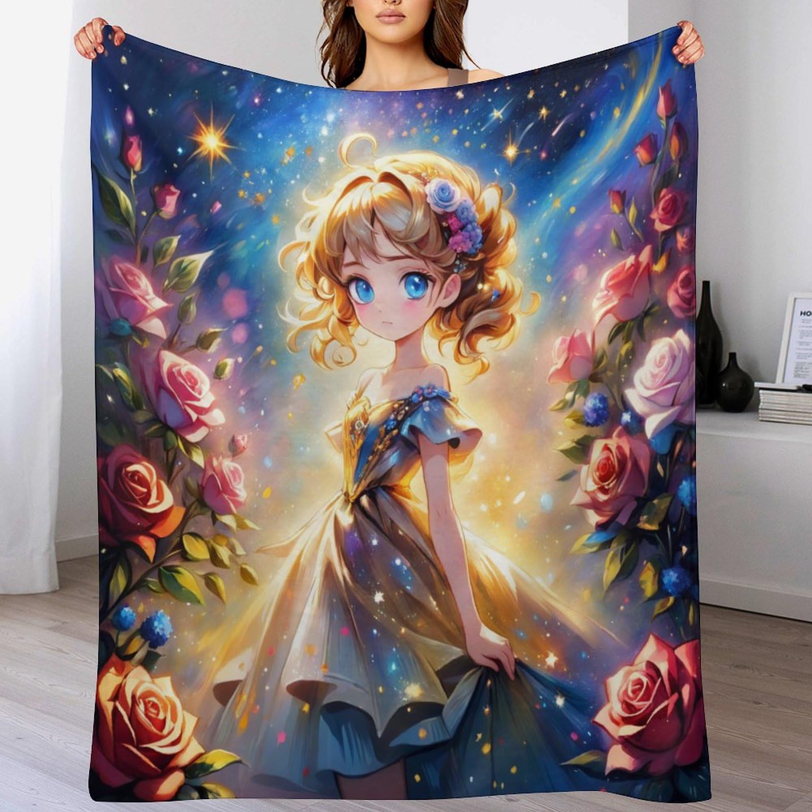 Manta de franela suave y mullida 150 x 200 cm para sofá y dormitorio