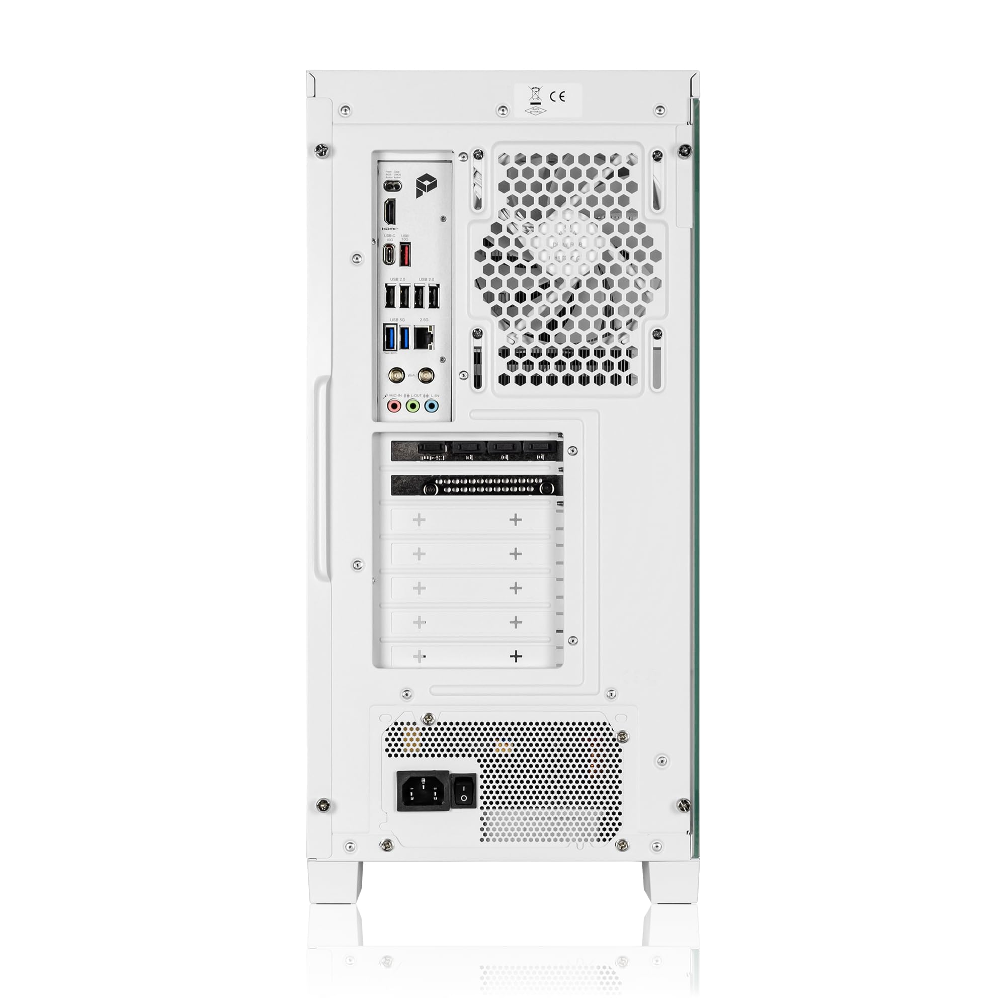 Aurum Bianco PC Gaming Ryzen 7 5700X • GeForce RTX5060Ti 16GB • 32GB DDR4 • 1000GB M.2 SSD • Windows 11 • WiFi • pc da gaming