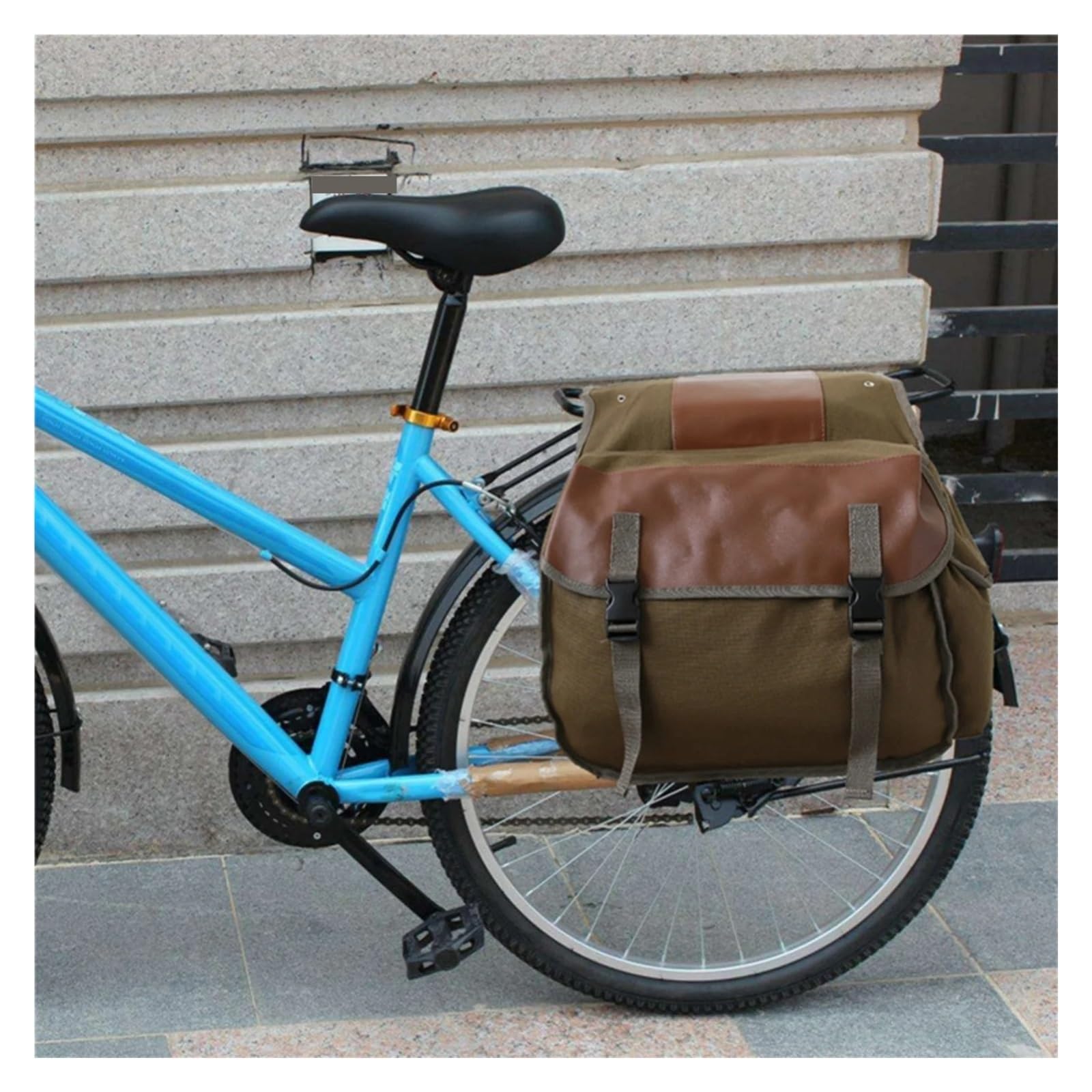 Borsa Moto Per Moto Borsa Da Sella Di Grande Capacità Viaggio Per Per Borse Laterali Impermeabile In Tela Per Selle Moto Bagagli(Military Green)