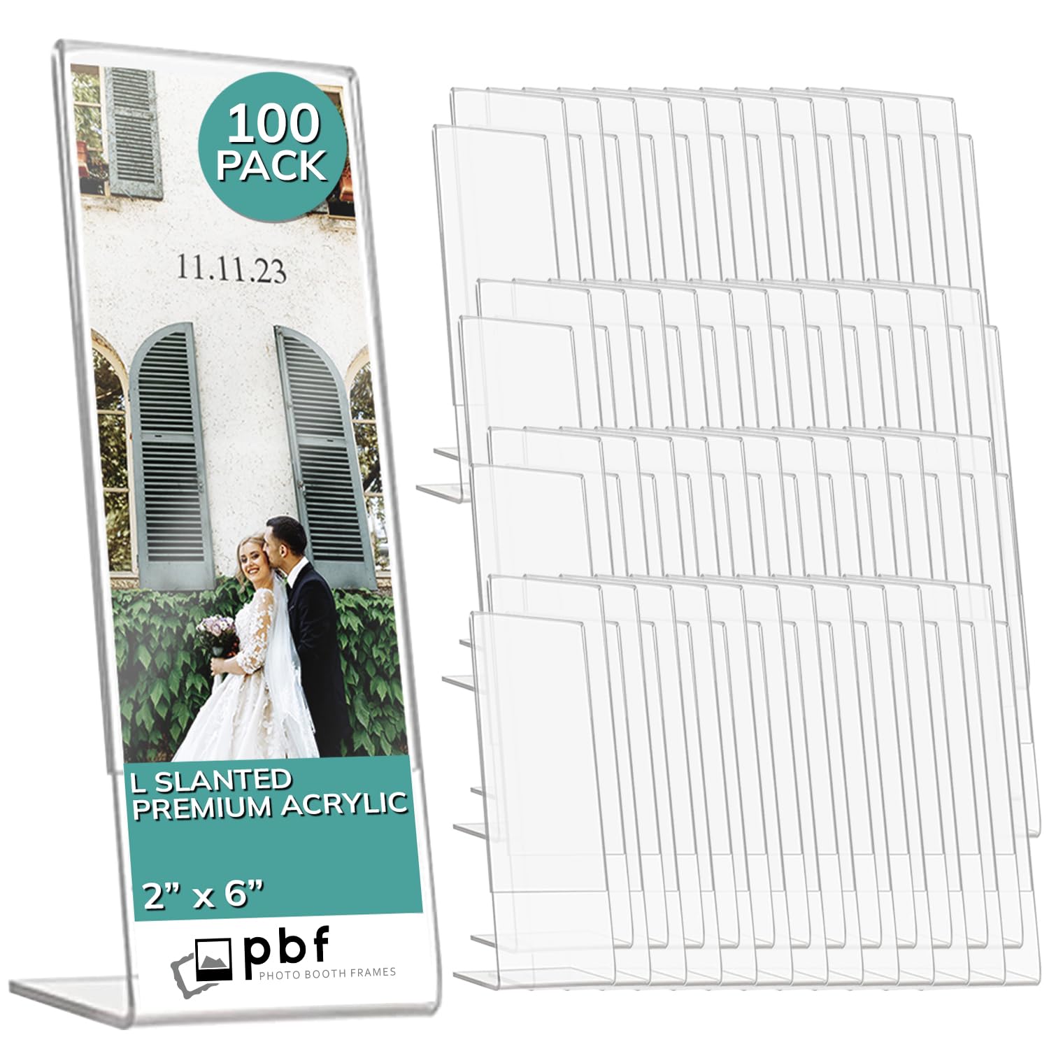Amazon.com: pbf PHOTO BOOTH FRAMES 2x6 Acrylic Sign Holder | 2 x 6