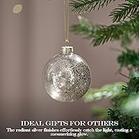 Vista 101 de DN DECONATION Deep Red Glass Christmas Ornaments, Set of 9, 3.15' Hanging Christmas Baubles for Xmas Tree Decoration, Wedding Party Gift
