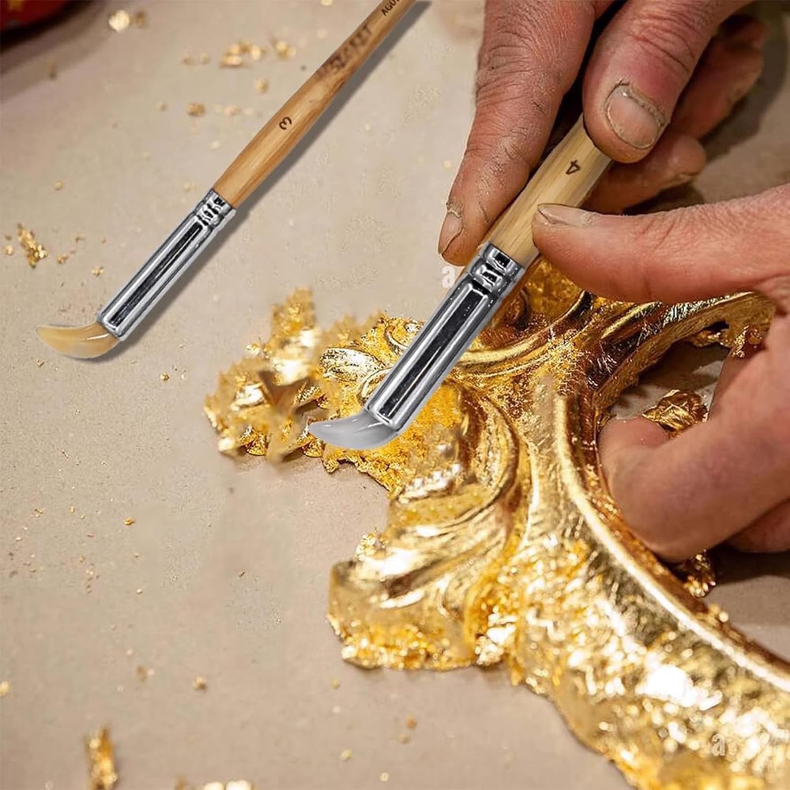 Zestaw długopisów polerskich z agatu, 6 szt. Pro Jewellery Burnisher nóż do majsterkowania i prac naprawczych, trwały i odporny na uszkodzenia, do precyzyjnego klejenia i wykańczania