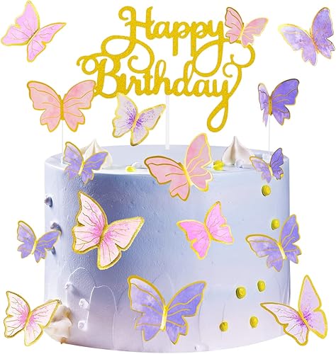 100 piezas de decoraciones de mariposa para pasteles, decoraciones para cupcakes, decoraciones para pasteles, decoraciones para pasteles, decoración