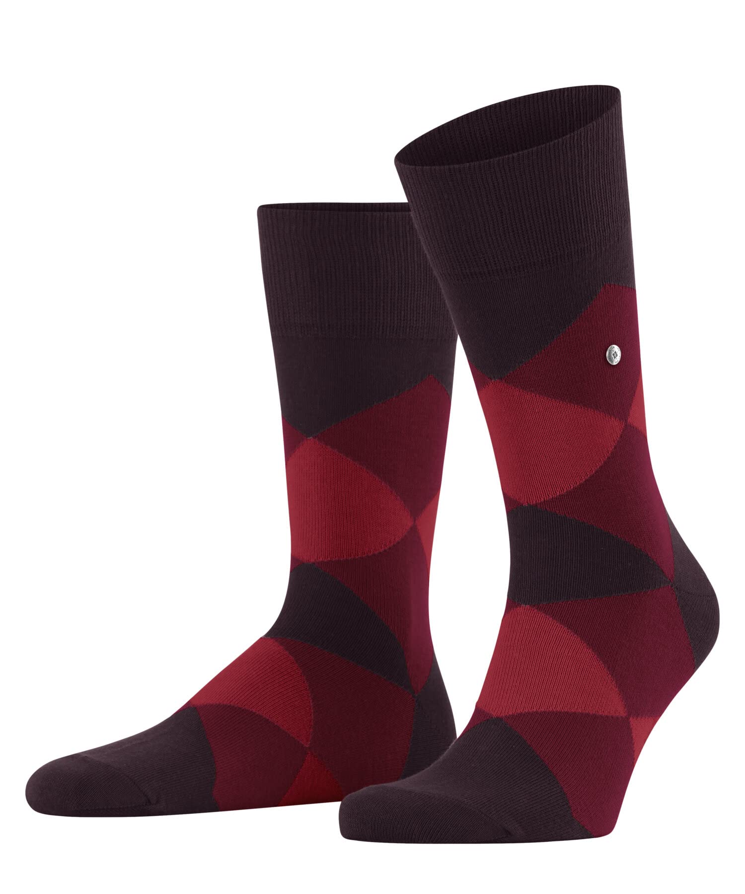 Burlington Men's Clyde M So Cotton Patterned 1 Pair Socks, Red Claret 8375, 6.5-11