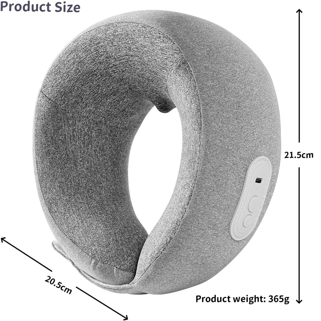 Cuscino per Massaggio a Forma di U Ricarica per Auto Protezione per Il Collo Dispositivo per Massaggio al Collo Impastamento con impacco Caldo Massaggio cervicale