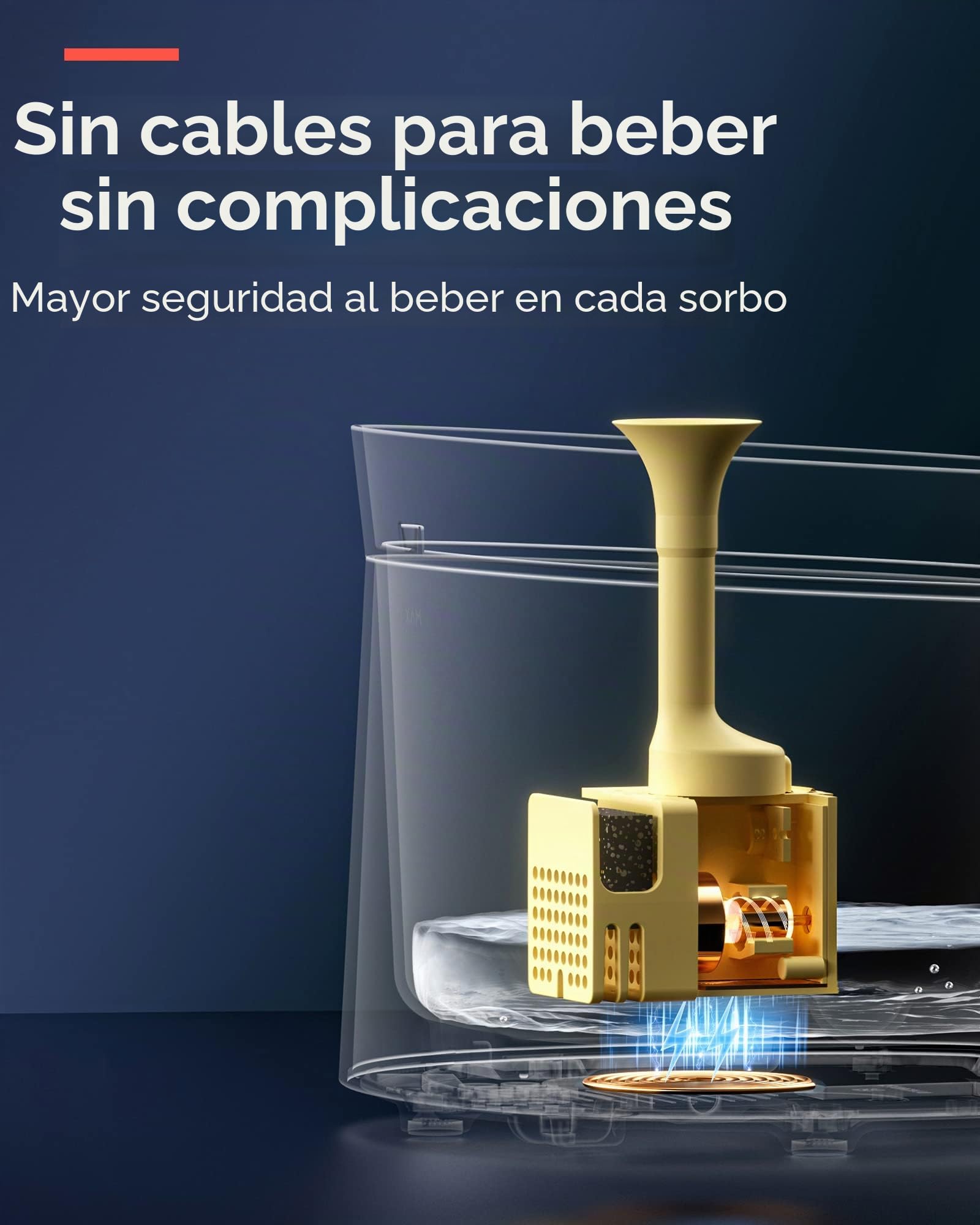 Homerunpet Fuente de Agua para Gatos y Perros con Bandeja de Porcelana y Bomba Autolimpiante Inalámbrica, Ultra Silenciosa, Fácil de Limpiar y Montar, Luz LED Inteligente, 2L