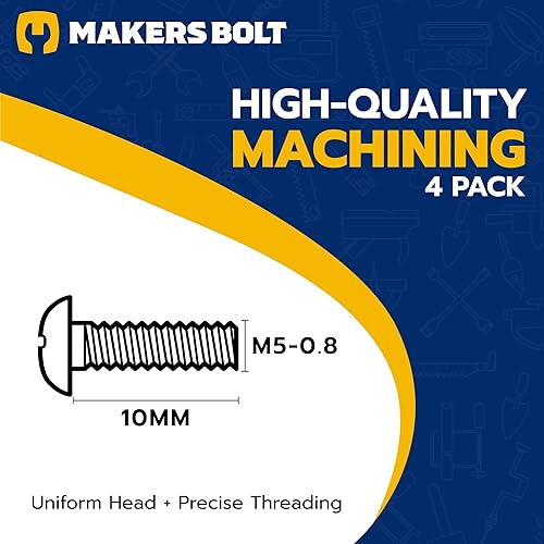 Miniatura 7 de Tornillos negros para placa de matrícula BMW y Tesla, cabeza de sartén de máquina Phillips 18-8, acero inoxidable, perno M5-0.031 x 0.236in (paquete