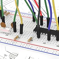Vista 4 de Kit de cables de puente sin soldadura para placa de pruebas electrónicas 400 830 puntos de conexión Cable de puente sólido de 14 valores 126 piezas