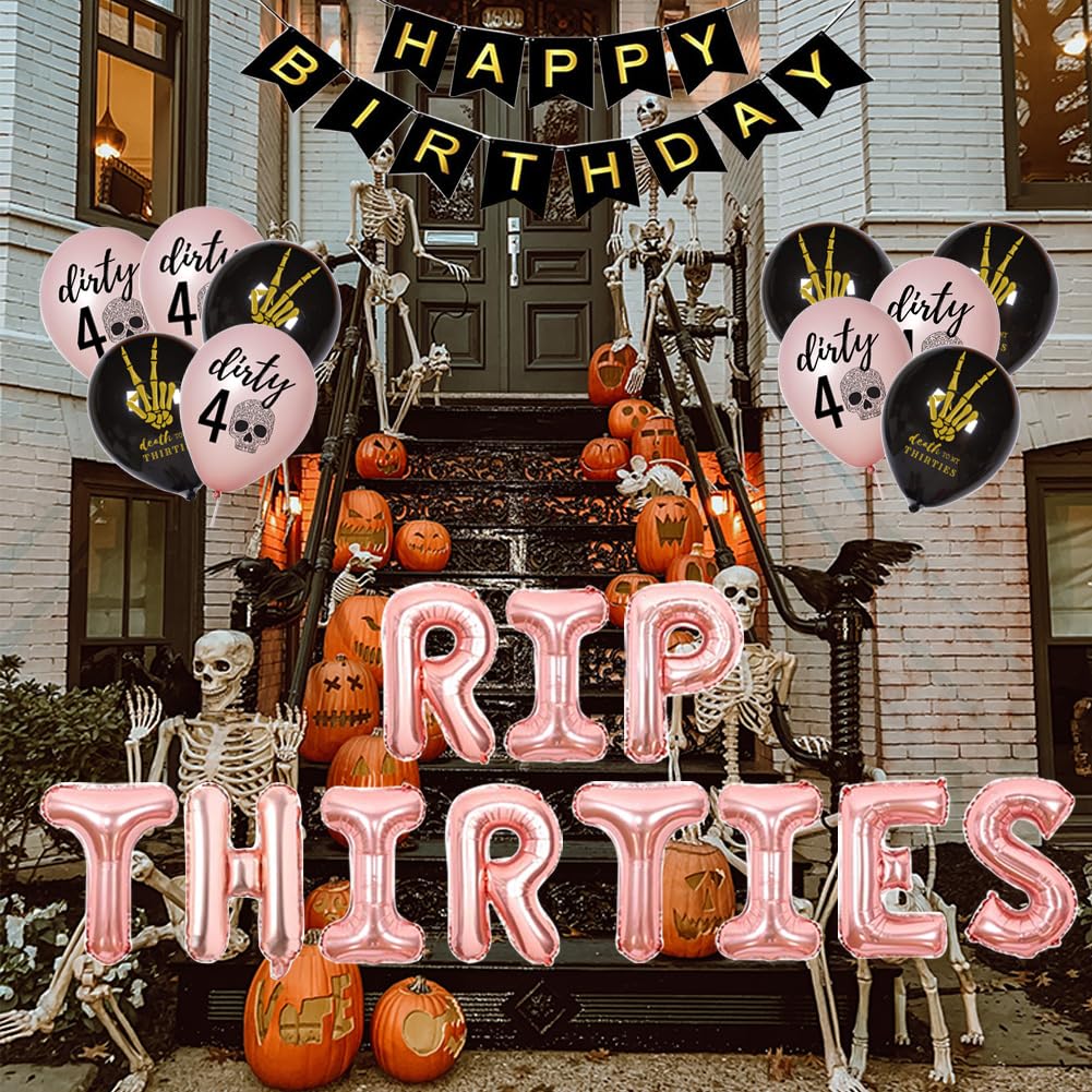 Geloar RIP To My 40s 50歳の誕生日パーティー用品 RIP FORTIES バルーン Happy