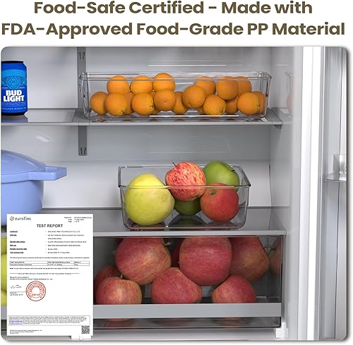 Miniatura 6 de Juego de 21 organizadores de cajones de plástico transparente, 5 tamaños, bandejas de almacenamiento de cajones de acrílico antideslizantes para