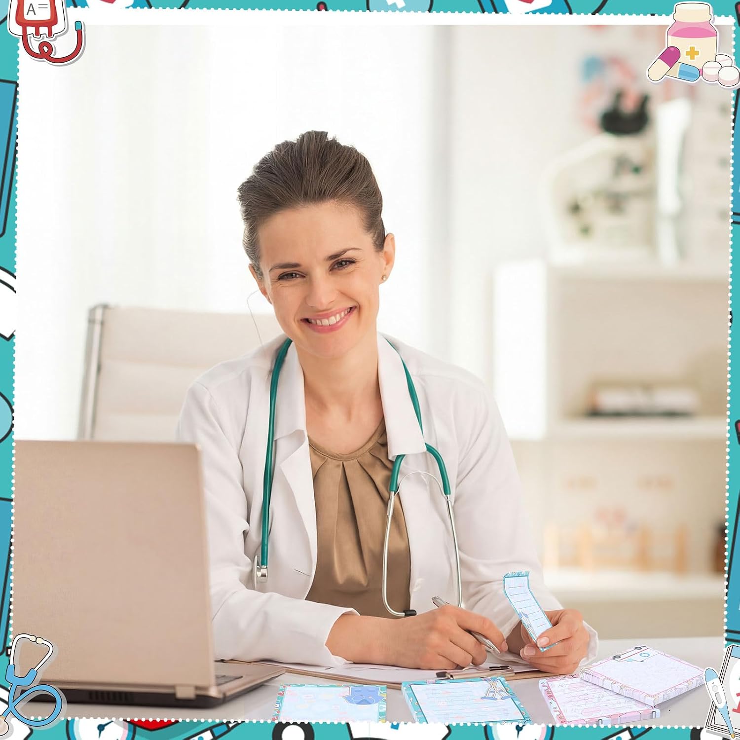 Handepo 12 Pack Nurse Sticky Notes,600 Sheets image 4