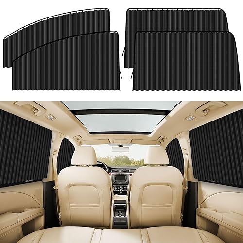 ZATOOTO Car Window Shades for Side Window 4 Pack Magnetic