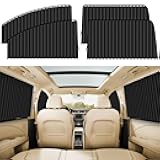ZATOOTO Car Window Shades for Side Window 4 Pack Magnetic Car Curtains for Privacy Car Window Covers Blackout Blinds Upgrade to a Classy Ride for Camping Sleeping