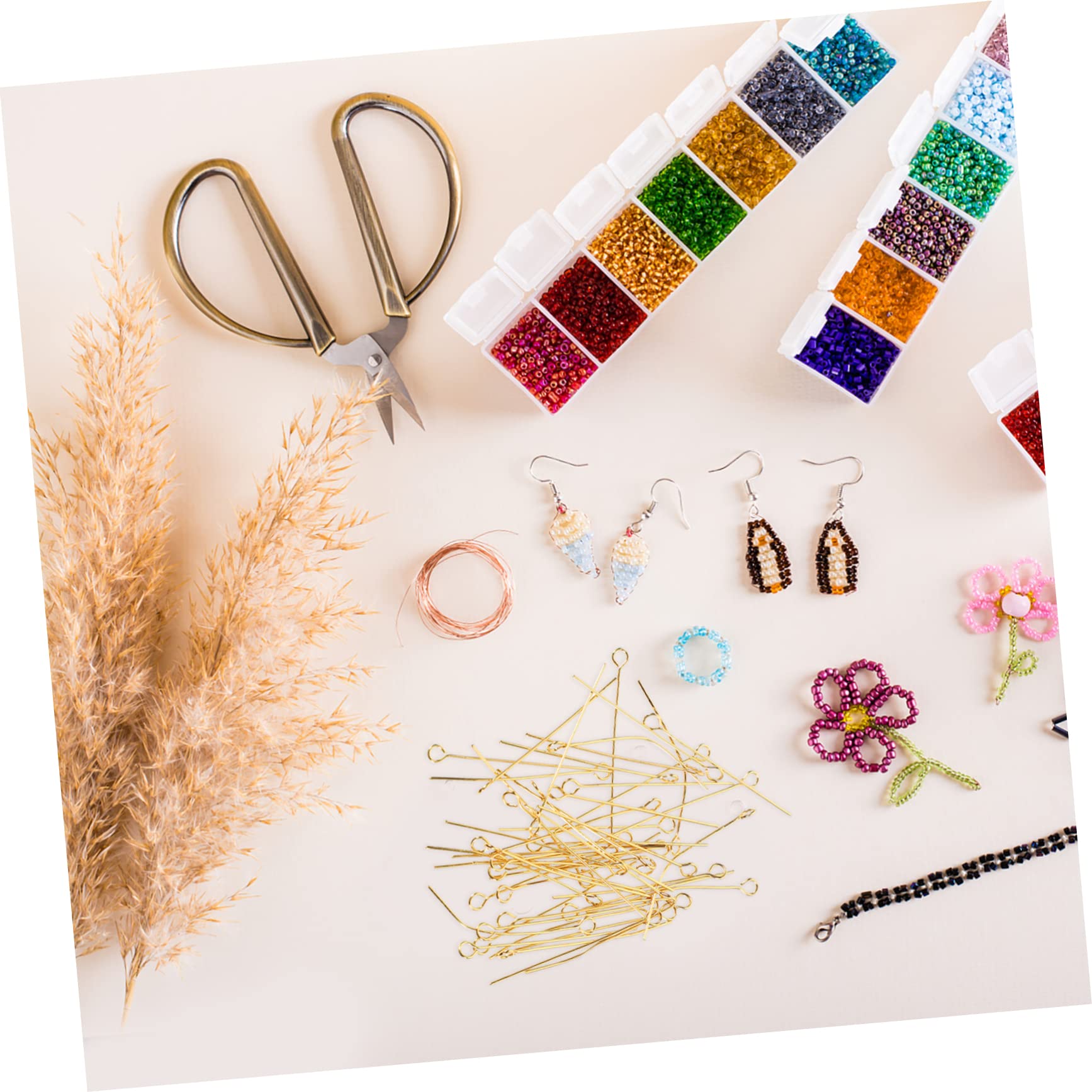 KONTONTY DIY Jewelry Accessories 100pcs Eye Pins Gold Earring Hooks Necklace DIY Pin Jewelry Parts