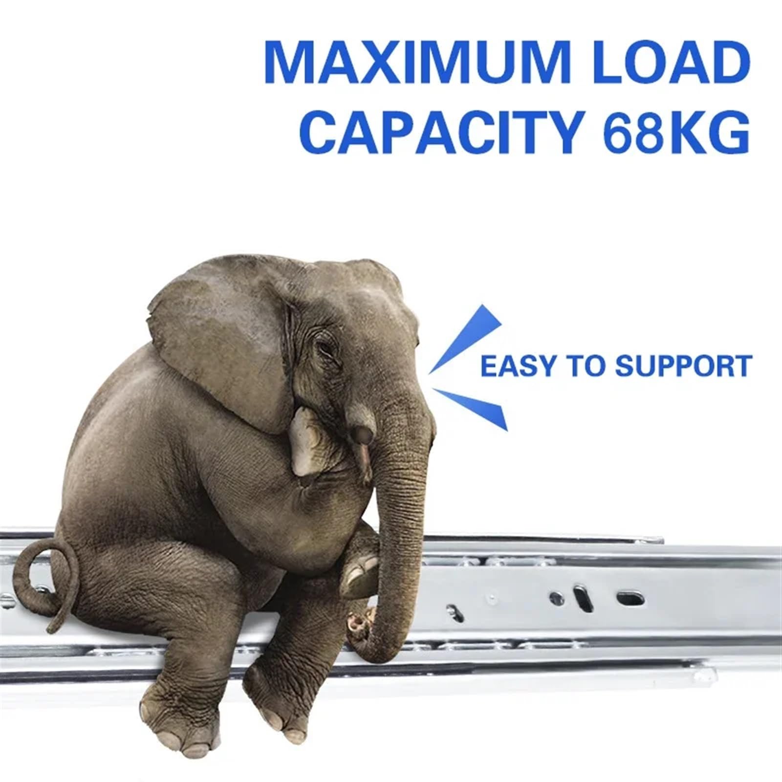 Schubladenschienen 51mm Wide Heavy Duty Load Drawer Slides With Lock, Runners, Tracks Glides, Side Mount, 68kg Capacity für Küchenschränke(1000mm(40inch))