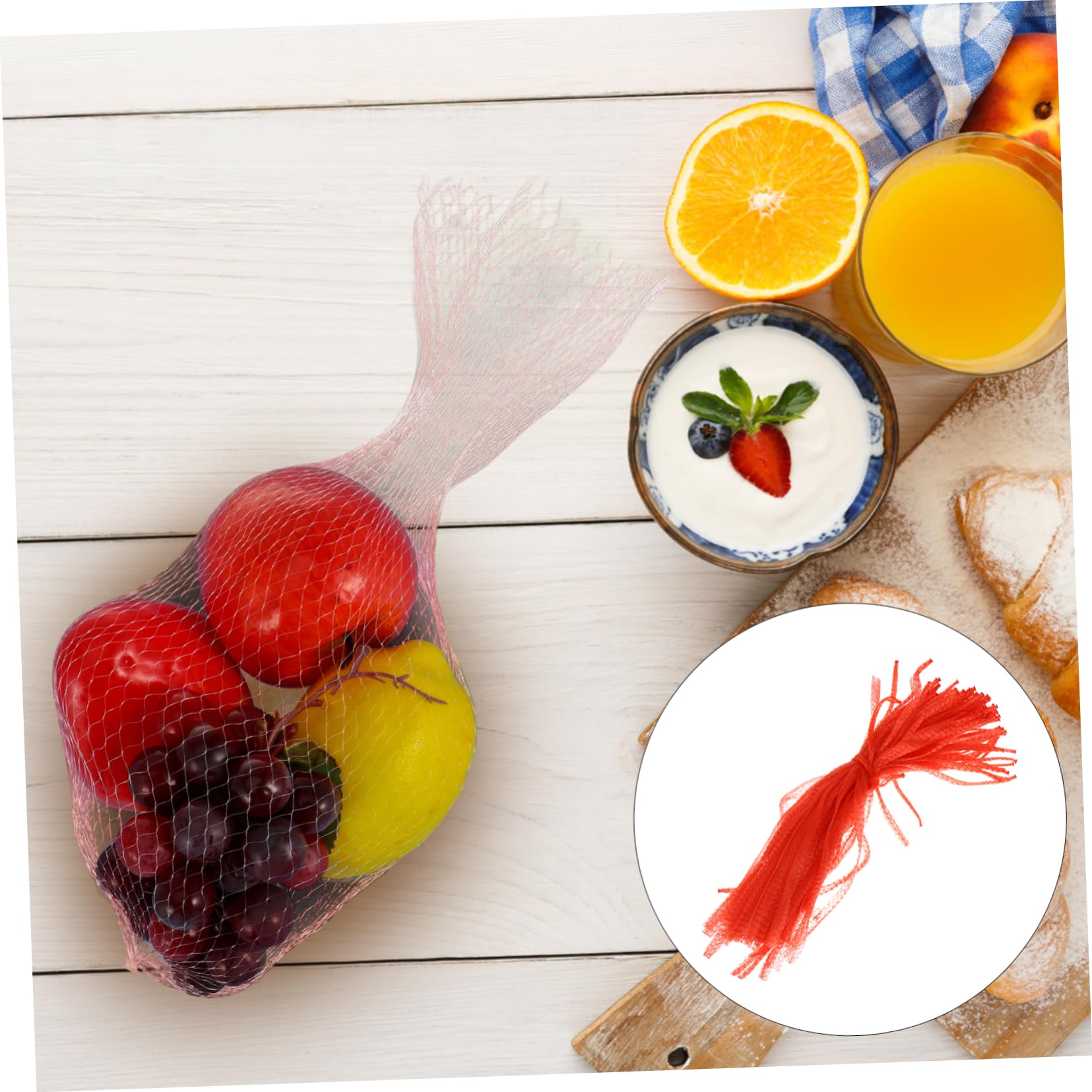 Amosfun Bolsa De Malla para Frutas Y Verduras De 300 Piezas Bolsa De Red para Embalaje De Frutas Y Verduras s De as De Malla s De para as De Red para