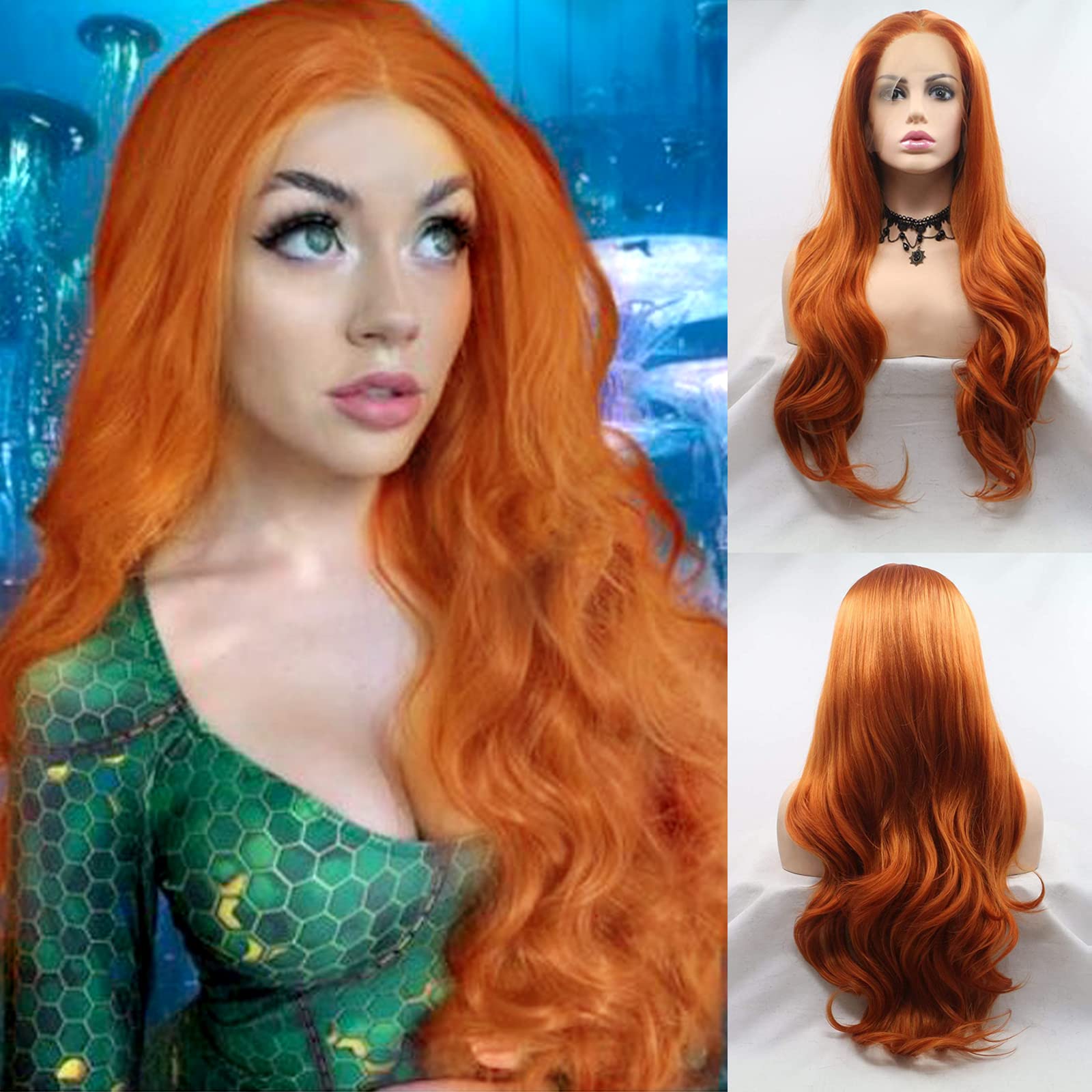 Amazon.com : Ginger Wigs for Women Copper Red Lace Front 