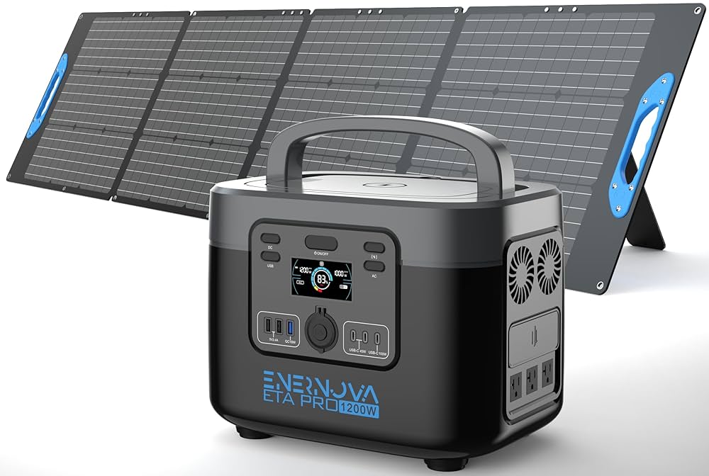 Amazon.co.jp: Enernova ポータブル電源 ソーラーパネルセット