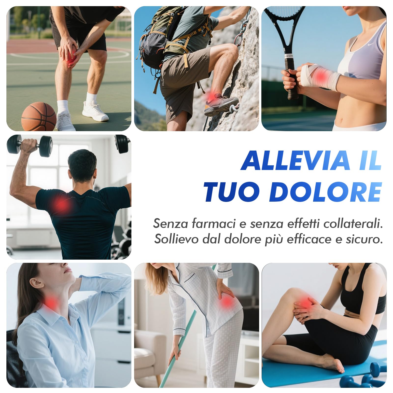Elettrostimolatore Muscolare TENS EMS 3 in 1 per Costruire Muscoli, Allenamento EMS, Funzione Massaggio, 2 Canali e 36 Programmi, 20 Livelli di Intensità, 10 Pezzi di Elettrodi TENS