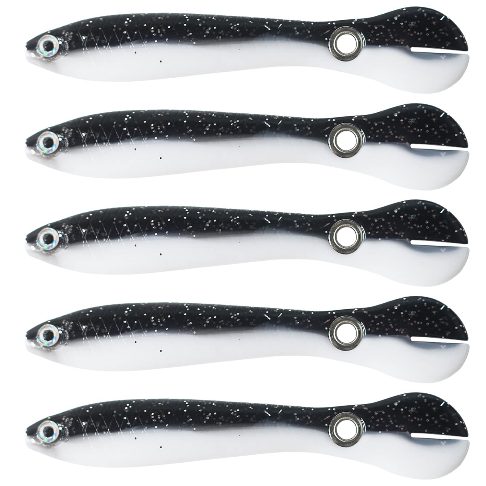 JUANZI Loach Lure,5pcs Loach Lures Fishing Soft Baits Swimming Lures Swimbaits for Saltwater and Freshwater