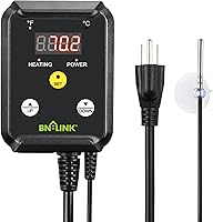 BN-LINK Digital Reptile Thermostat Controller 40-108°F, 1000W Heat Mat Thermostat for Seeds, Germination, Brewing, Incubators, Reptiles - ETL Listed