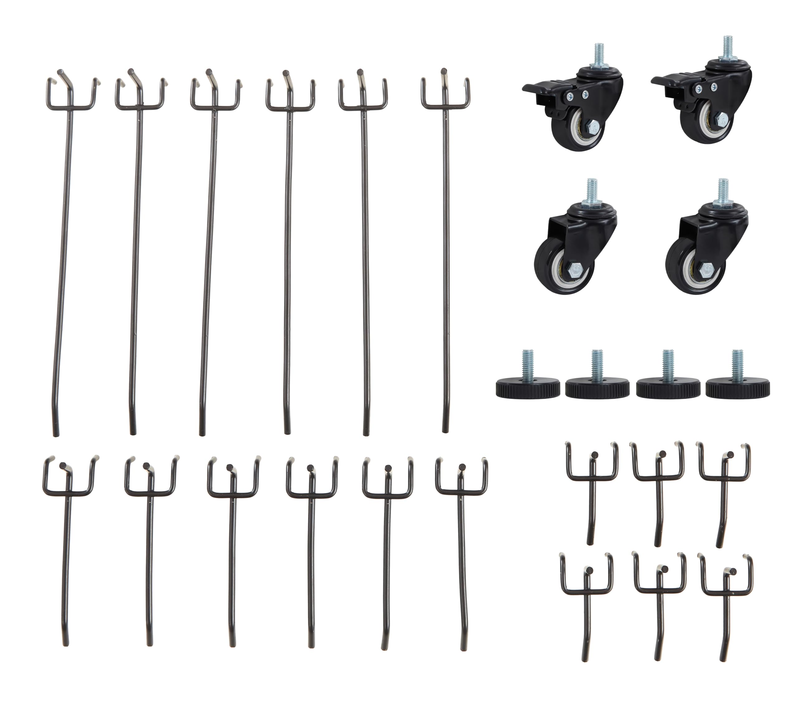 Banco de trabajo regulable en altura de 120 cm con pared perforada, banco de trabajo enrollable con ruedas, enchufes, USB y Type-C, mesa de taller con gancho y estante, banco de trabajo pesado para