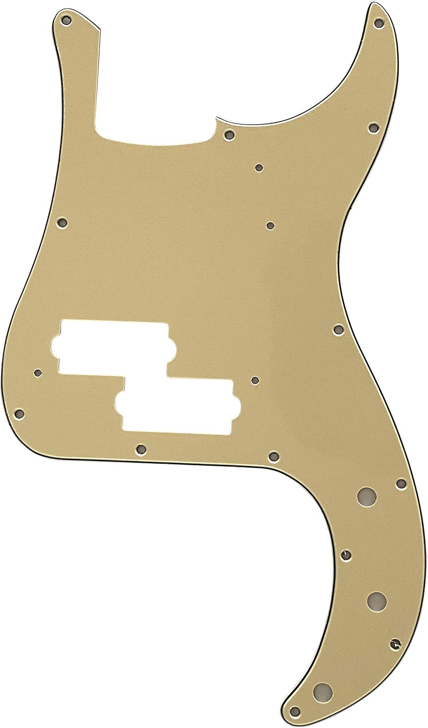 Custom Guitar Pickguard For Fender '62 Precision P Bass (3 Ply Vintage Yellow)