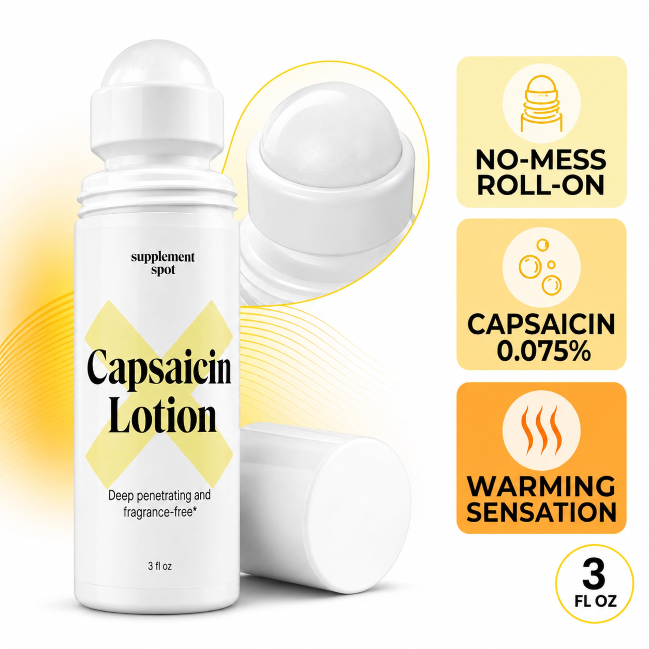Capsaicin Lotion – Roll On Cream for Muscles & Joints — Amazon image 2