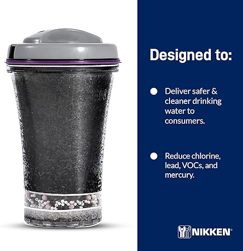 Miniatura 5 de Nikken - Cartucho de filtro de cascada PiMag - Filtración iónica avanzada, partículas de cobre, reducción de cloro y plomo, equilibrio de pH, agua