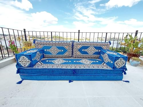 Miniatura 2 de arabicsofa Sofá de asiento árabe de 8 pulgadas de grosor - Cojines de suelo turcos modulares con sofá otomano