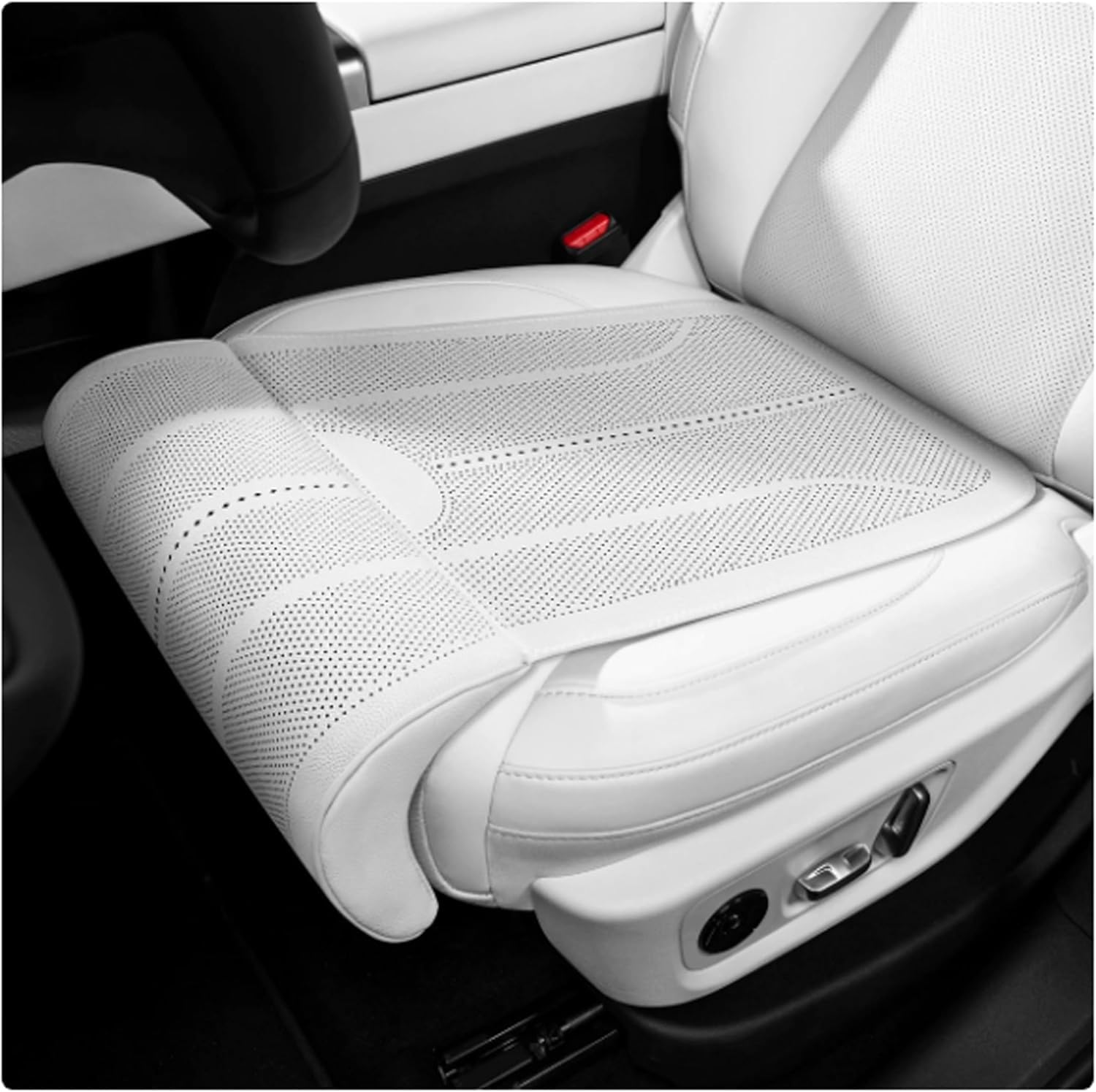 VAPORVERSE Car Seat Extension Cushion for VW T5 T6 T6.1 California Multivan Transporter T7 Multivan, Breathable PU Leather Ergonomic Thigh Support Leg Rest Cushion Car Interior Accessories, B