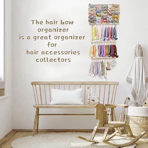 Vista 50 de POVETIRE Soporte para diadema organizador de lazos para el cabello, diademas para bebé, accesorios para el cabello, organizador de almacenamiento
