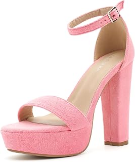 LIURUIJIA Women's Chunky Block High Platform Heels Dress Sandals