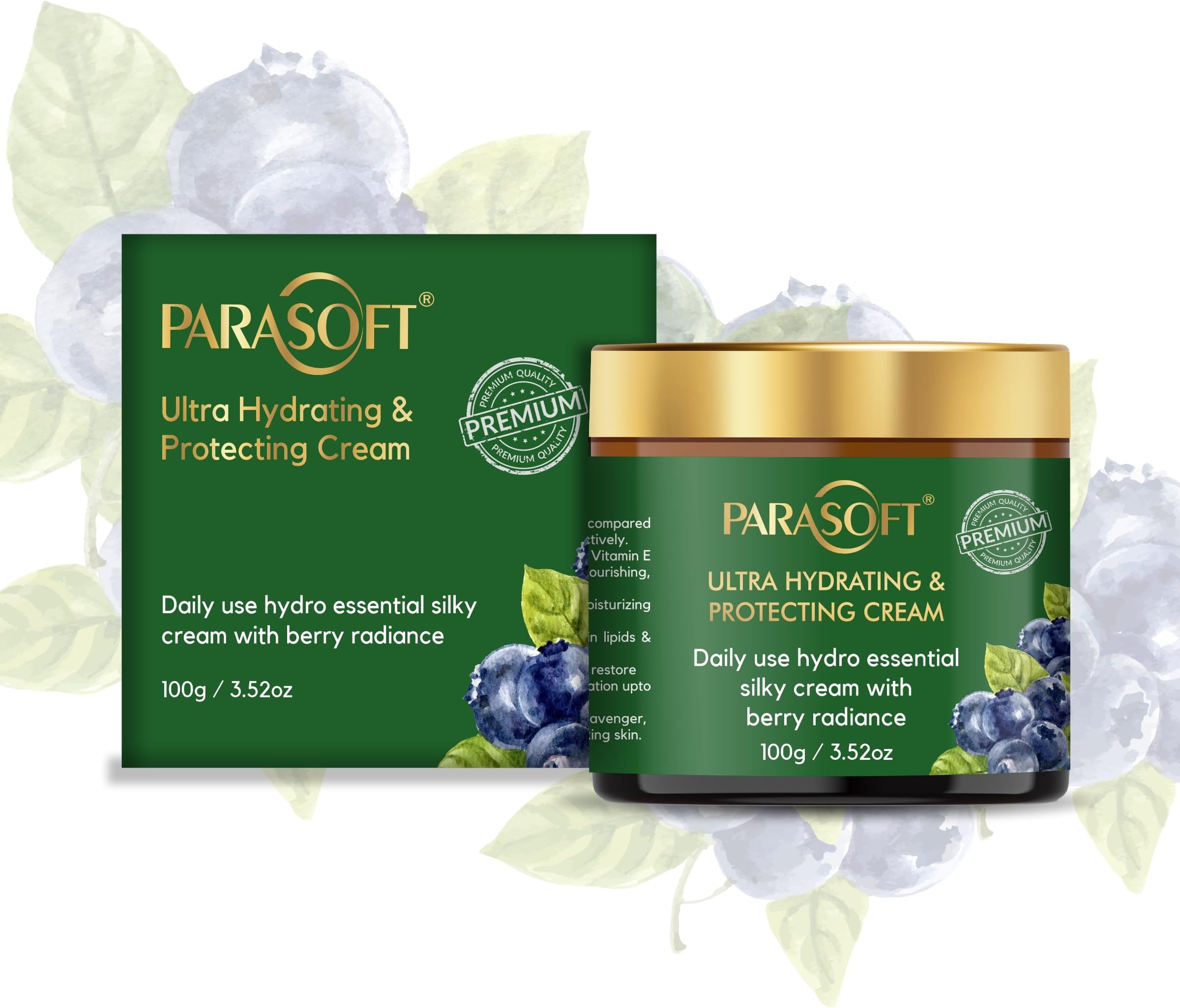 Parasoft Ultra Hydrating & Protecting Cream for Face & Body with Hibiscus extract, Shea Butter & Vitamin E for Long Lasting Hydration, Soothes Dry & Normal Skin - 100 gm