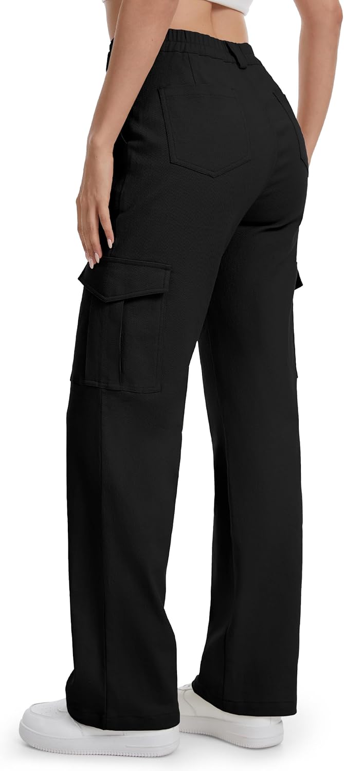 SEVEGO Tall Women's 32/34/36 Inseam Cargo Pants Straight Leg Casual Relaxed Work Trousers Streetwear Y2K 6 Pockets Chinos