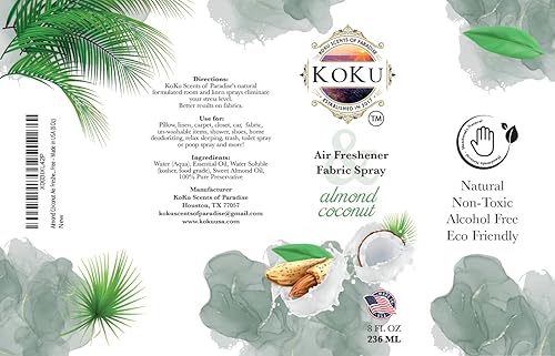 Miniatura 2 de Almond Coconut Air Freshener - Room Spray - Odor Eliminator - Deodorizer - Car Air Freshener - Home Spray - Linen Spray - Fabric Refresher -