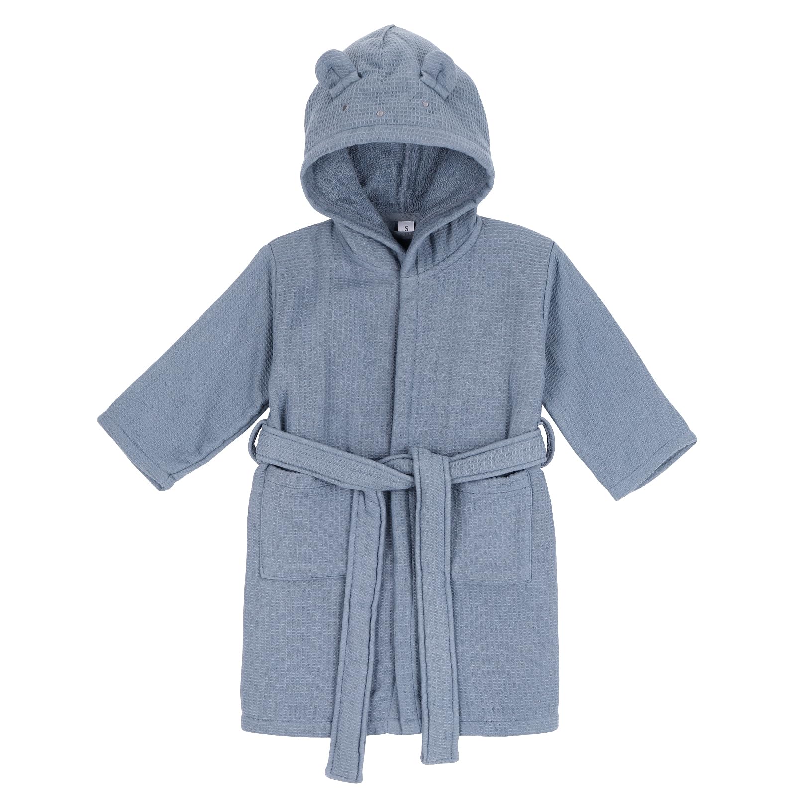 KAKU NANU Peignoir de Bain Enfant 100% Coton Garcon Fille 2-10 Ans 5 Couleurs,Avec Ceinture,La Capuche,Douce et Absorbante Tissu Eponge Peignoir