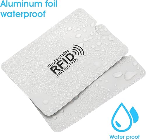 Miniatura 6 de TIESOME Juego de 10 fundas para tarjetas RFID, fundas de bloqueo RFID, impermeables, para tarjetas de crédito, protector de tarjetas de identidad