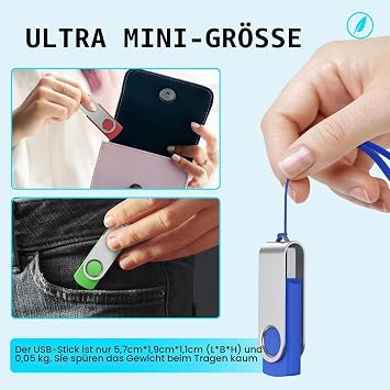 USB Sticks 4GB Pack of 10 Cheap Memory Sticks - Rotate Multicoloured 4 GB USB 2.0 Memory Stick Flash Drive - FEBNISCTE Data Storage Pendrive Metal Colourful Flash Drive with Cable for Graduation Gift USB 2.0 USB Flash Drive - Data Storage Pendrive Metal Colourful Flash Drive with Cable for Graduation Gift