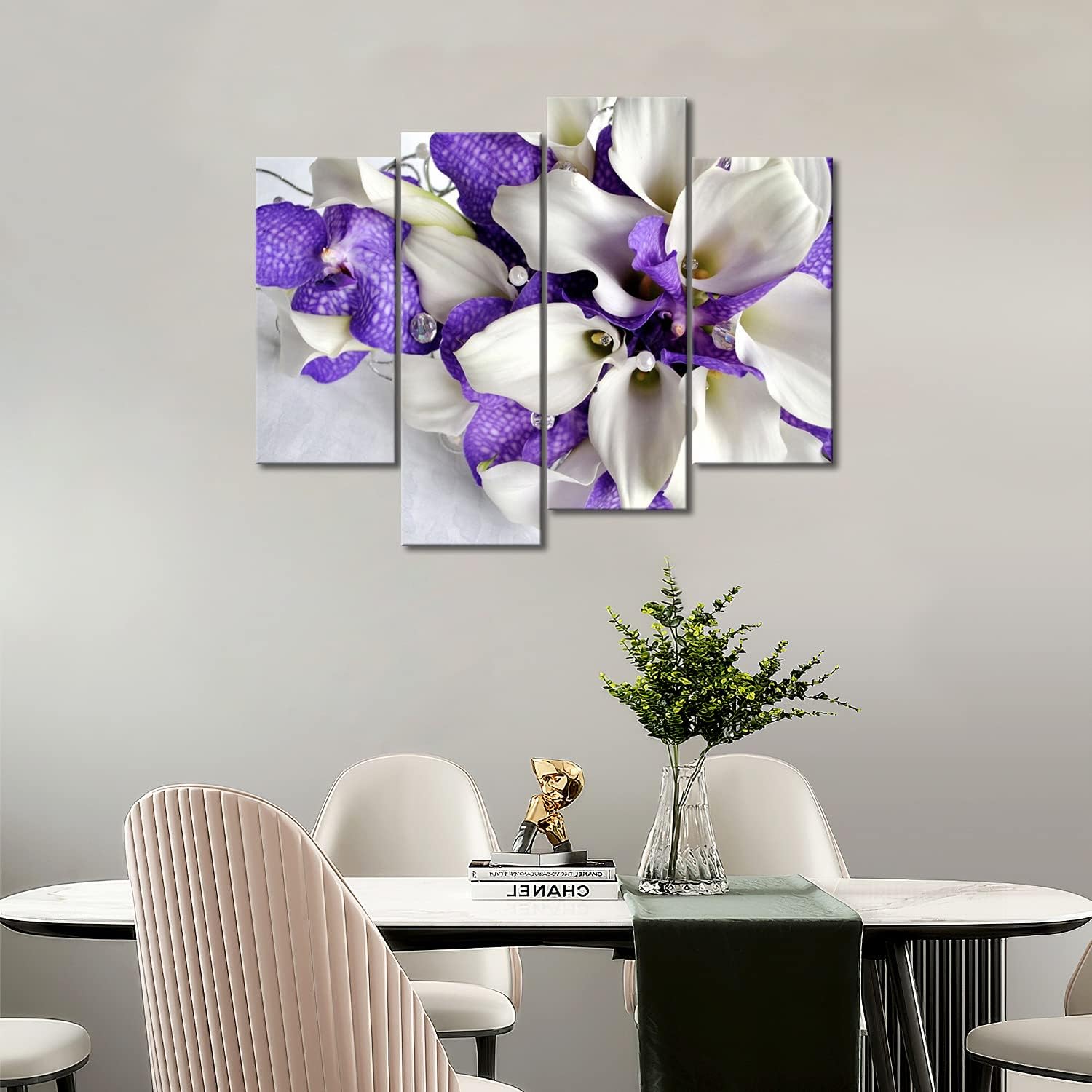 Purple Flower Wall Art Calla Lily Canvas Bunch Flower Kitchen Pictures Print On Canvas Flower The Picture for Living Room Home Modern Decoration