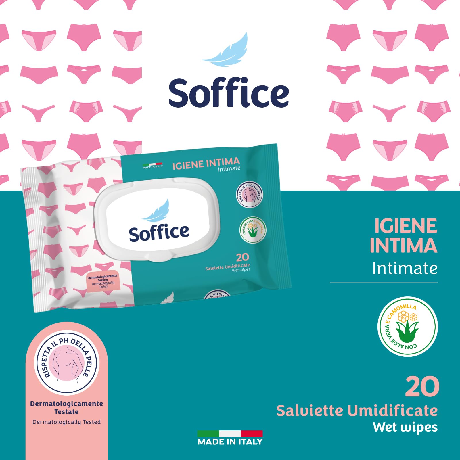 Higiene íntima: Toallitas húmedas - 20 uds. con Pop-Up, papel higiénico húmedo y toallitas desinfectantes