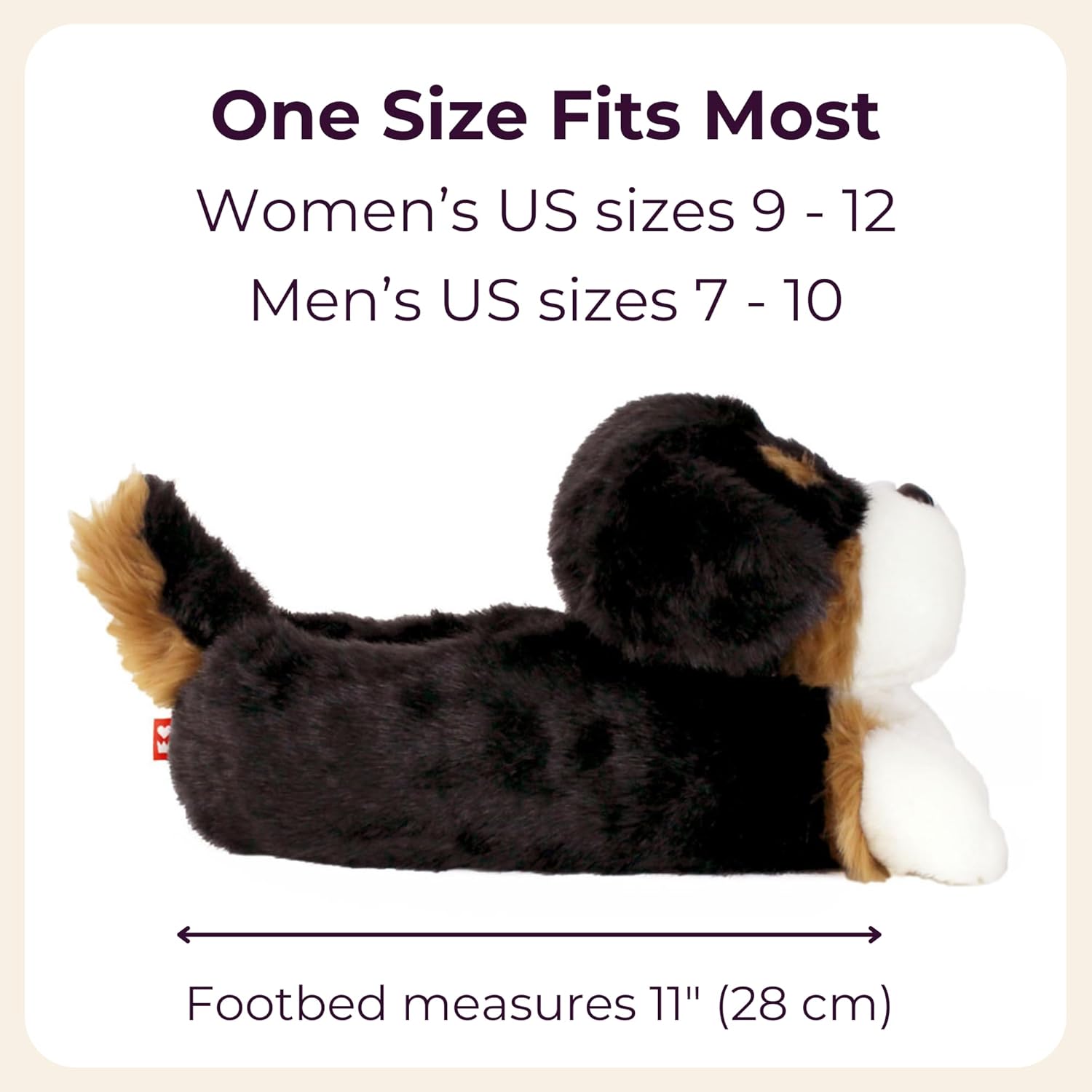 Bernese Mountain Dog Slippers for Women and Men - Fuzzy Plush Animal Slippers for Adults